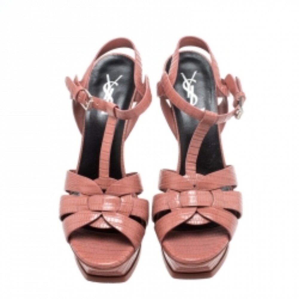 Tribute Lizard-Embossed Sandals